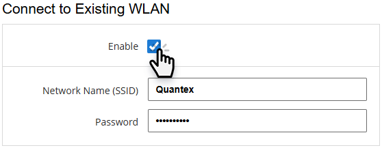 Connecting to an existing WLAN network