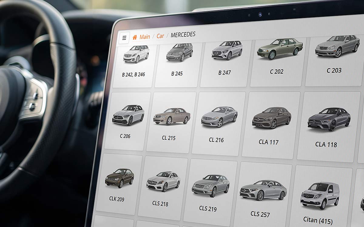 Selecting a brand in the ScanDoc software